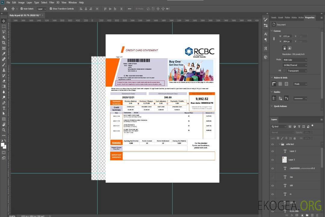 Philippines Rizal Commercial Banking Corporation (RCBC) banque st mot template
